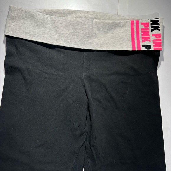 Pink Victoria’s Secret women’s size large yoga leggings with‎ roll down top - Picture 5 of 9